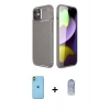 MARSİLYAN™- iPhone 11 Kılıf Eksen Form Prime - Siyah Joko Magic 5D Cam + Neon Fosforlu Kamera Lens - YL
