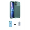 MARSİLYAN™- iPhone 11 Kılıf Eksen Form Prime - Siyah Joko Magic 5D Cam + Neon Fosforlu Kamera Lens - YL