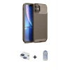 MARSİLYAN™- iPhone 11 Kılıf Eksen Form Prime - Siyah Joko Magic 5D Cam + Pers Alüminyum Kamera Lens - LT