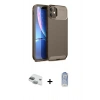 MARSİLYAN™- iPhone 11 Kılıf Eksen Form Prime - Siyah Joko Magic 5D Cam + Pers Alüminyum Kamera Lens - YL