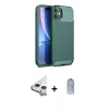 MARSİLYAN™- iPhone 11 Kılıf Eksen Form Prime - Siyah Joko Magic 5D Cam + Raze Metal Kamera Lens - GS
