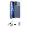MARSİLYAN™- iPhone 11 Kılıf Eksen Form Prime - Siyah Joko Magic 5D Cam + Raze Metal Kamera Lens - GS