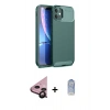 MARSİLYAN™- iPhone 11 Kılıf Eksen Form Prime - Siyah Joko Magic 5D Cam + Raze Metal Kamera Lens - SH