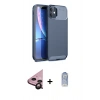 MARSİLYAN™- iPhone 11 Kılıf Eksen Form Prime - Siyah Joko Magic 5D Cam + Raze Metal Kamera Lens - SH