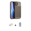 MARSİLYAN™- iPhone 11 Kılıf Eksen Form Prime - Siyah Joko Magic 5D Cam + Renkli Kamera Lens Koruma Cam - TU