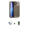 MARSİLYAN™- iPhone 11 Kılıf Eksen Form Prime - Siyah Joko Magic 5D Hayalet Cam + Pers Alüminyum Kamera Lens - GI