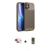 MARSİLYAN™- iPhone 11 Kılıf Eksen Form Prime - Siyah Joko Magic 5D Hayalet Cam + Pers Alüminyum Kamera Lens - KI
