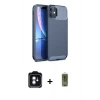 MARSİLYAN™- iPhone 11 Kılıf Eksen Form Prime - Siyah Joko Magic 5D Hayalet Cam + PVD Metal Kamera Lens - YL