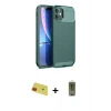 MARSİLYAN™- iPhone 11 Kılıf Eksen Form Prime - Siyah Joko Magic 5D Hayalet Cam + Rainbow Kamera Lens Koruma Cam - KI