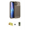 MARSİLYAN™- iPhone 11 Kılıf Eksen Form Prime - Siyah Joko Magic 5D Hayalet Cam + Rainbow Kamera Lens Koruma Cam - KI