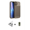 MARSİLYAN™- iPhone 11 Kılıf Eksen Form Prime - Siyah Joko Magic 5D Hayalet Cam + Raze Metal Kamera Lens - GS