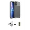 MARSİLYAN™- iPhone 11 Kılıf Eksen Form Prime - Siyah Joko Magic 5D Hayalet Cam + Raze Metal Kamera Lens - GS