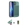 MARSİLYAN™- iPhone 11 Kılıf Eksen Form Prime - Siyah Joko Magic 5D Hayalet Cam + Raze Metal Kamera Lens - KI