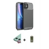 MARSİLYAN™- iPhone 11 Kılıf Eksen Form Prime - Siyah Joko Magic 5D Hayalet Cam + Raze Metal Kamera Lens - KI