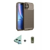 MARSİLYAN™- iPhone 11 Kılıf Eksen Form Prime - Siyah Joko Magic 5D Hayalet Cam + Raze Metal Kamera Lens - MI