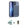 MARSİLYAN™- iPhone 11 Kılıf Eksen Form Prime - Siyah Joko Magic 5D Hayalet Cam + Raze Metal Kamera Lens - MI