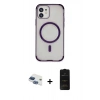 MARSİLYAN™- iPhone 11 Kılıf Eksen Klasik Koleksiyonu - Siyah 6D Antistatik Mat Seramik Hayalet Nano Ekran Koruyucu + Pers Alüminyum Kamera Lens - LT