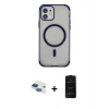 MARSİLYAN™- iPhone 11 Kılıf Eksen Klasik Koleksiyonu - Siyah 6D Antistatik Mat Seramik Hayalet Nano Ekran Koruyucu + Pers Alüminyum Kamera Lens - LT