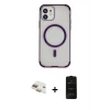 MARSİLYAN™- iPhone 11 Kılıf Eksen Klasik Koleksiyonu - Siyah 6D Antistatik Mat Seramik Hayalet Nano Ekran Koruyucu + Pers Alüminyum Kamera Lens - GD