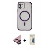 MARSİLYAN™- iPhone 11 Kılıf Eksen Klasik Koleksiyonu - Siyah 6D Mat Seramik Hayalet Nano Ekran Koruyucu + Raze Metal Kamera Lens - SH