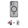 MARSİLYAN™- iPhone 11 Kılıf Eksen Klasik Koleksiyonu - Siyah Bilvis 3D Mat Cam Ekran Koruyucu + Raze Metal Kamera Lens - SH