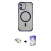 MARSİLYAN™- iPhone 11 Kılıf Eksen Klasik Koleksiyonu - Siyah Bilvis 5in1 3D Magic Cam Ekran Koruyucu + Pers Alüminyum Kamera Lens - GD