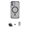 MARSİLYAN™- iPhone 11 Kılıf Eksen Klasik Koleksiyonu - Siyah Joko Magic 5D Cam + Kamera Lens Koruma Cam - SF