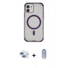 MARSİLYAN™- iPhone 11 Kılıf Eksen Klasik Koleksiyonu - Siyah Joko Magic 5D Cam + Pers Alüminyum Kamera Lens - GI