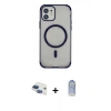 MARSİLYAN™- iPhone 11 Kılıf Eksen Klasik Koleksiyonu - Siyah Joko Magic 5D Cam + Pers Alüminyum Kamera Lens - LT