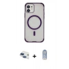 MARSİLYAN™- iPhone 11 Kılıf Eksen Klasik Koleksiyonu - Siyah Joko Magic 5D Cam + Pers Alüminyum Kamera Lens - LT