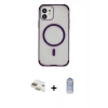MARSİLYAN™- iPhone 11 Kılıf Eksen Klasik Koleksiyonu - Siyah Joko Magic 5D Cam + Pers Alüminyum Kamera Lens - GD