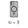 MARSİLYAN™- iPhone 11 Kılıf Eksen Klasik Koleksiyonu - Siyah Joko Magic 5D Cam + Pers Alüminyum Kamera Lens - GI