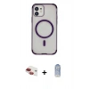 MARSİLYAN™- iPhone 11 Kılıf Eksen Klasik Koleksiyonu - Siyah Joko Magic 5D Cam + Pers Alüminyum Kamera Lens - KI