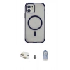 MARSİLYAN™- iPhone 11 Kılıf Eksen Klasik Koleksiyonu - Siyah Joko Magic 5D Cam + Pers Alüminyum Kamera Lens - GD