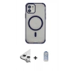 MARSİLYAN™- iPhone 11 Kılıf Eksen Klasik Koleksiyonu - Siyah Joko Magic 5D Cam + Raze Metal Kamera Lens - GS