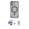 MARSİLYAN™- iPhone 11 Kılıf Eksen Klasik Koleksiyonu - Siyah Joko Magic 5D Cam + Raze Metal Kamera Lens - MR