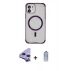 MARSİLYAN™- iPhone 11 Kılıf Eksen Klasik Koleksiyonu - Siyah Joko Magic 5D Cam + Raze Metal Kamera Lens - MR