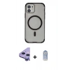 MARSİLYAN™- iPhone 11 Kılıf Eksen Klasik Koleksiyonu - Siyah Joko Magic 5D Cam + Raze Metal Kamera Lens - MR