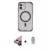 MARSİLYAN™- iPhone 11 Kılıf Eksen Klasik Koleksiyonu - Siyah Joko Magic 5D Cam + Raze Metal Kamera Lens - SH