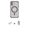 MARSİLYAN™- iPhone 11 Kılıf Eksen Klasik Koleksiyonu - Siyah Joko Magic 5D Cam + Sarı Renkli Kamera Lens Koruma Cam