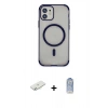 MARSİLYAN™- iPhone 11 Kılıf Eksen Klasik Koleksiyonu - Siyah Joko Magic 5D Cam + Sarı Renkli Kamera Lens Koruma Cam