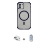 MARSİLYAN™- iPhone 11 Kılıf Eksen Klasik Koleksiyonu - Siyah Joko Magic 5D Cam + Pers Alüminyum Kamera Lens - YL