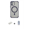 MARSİLYAN™- iPhone 11 Kılıf Eksen Klasik Koleksiyonu - Siyah Joko Magic 5D Cam + Renkli Kamera Lens Koruma Cam - YL