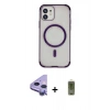 MARSİLYAN™- iPhone 11 Kılıf Eksen Klasik Koleksiyonu - Siyah Joko Magic 5D Hayalet Cam + Raze Metal Kamera Lens - MR
