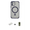 MARSİLYAN™- iPhone 11 Kılıf Eksen Klasik Koleksiyonu - Siyah Joko Magic 5D Hayalet Cam + Renkli Kamera Lens Koruma Cam - PE