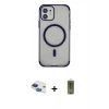 MARSİLYAN™- iPhone 11 Kılıf Eksen Klasik Koleksiyonu - Siyah Joko Magic 5D Hayalet Cam + Pers Alüminyum Kamera Lens - LT