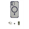 MARSİLYAN™- iPhone 11 Kılıf Eksen Klasik Koleksiyonu - Siyah Joko Magic 5D Hayalet Cam + Pers Alüminyum Kamera Lens - GD