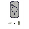 MARSİLYAN™- iPhone 11 Kılıf Eksen Klasik Koleksiyonu - Siyah Joko Magic 5D Hayalet Cam + Renkli Kamera Lens Koruma Cam - SI
