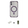 MARSİLYAN™- iPhone 11 Kılıf Eksen Klasik Koleksiyonu - Siyah Joko Magic 5D Hayalet Cam + Renkli Kamera Lens Koruma Cam - TU