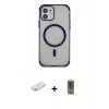 MARSİLYAN™- iPhone 11 Kılıf Eksen Klasik Koleksiyonu - Siyah Joko Magic 5D Hayalet Cam + Renkli Kamera Lens Koruma Cam - TU